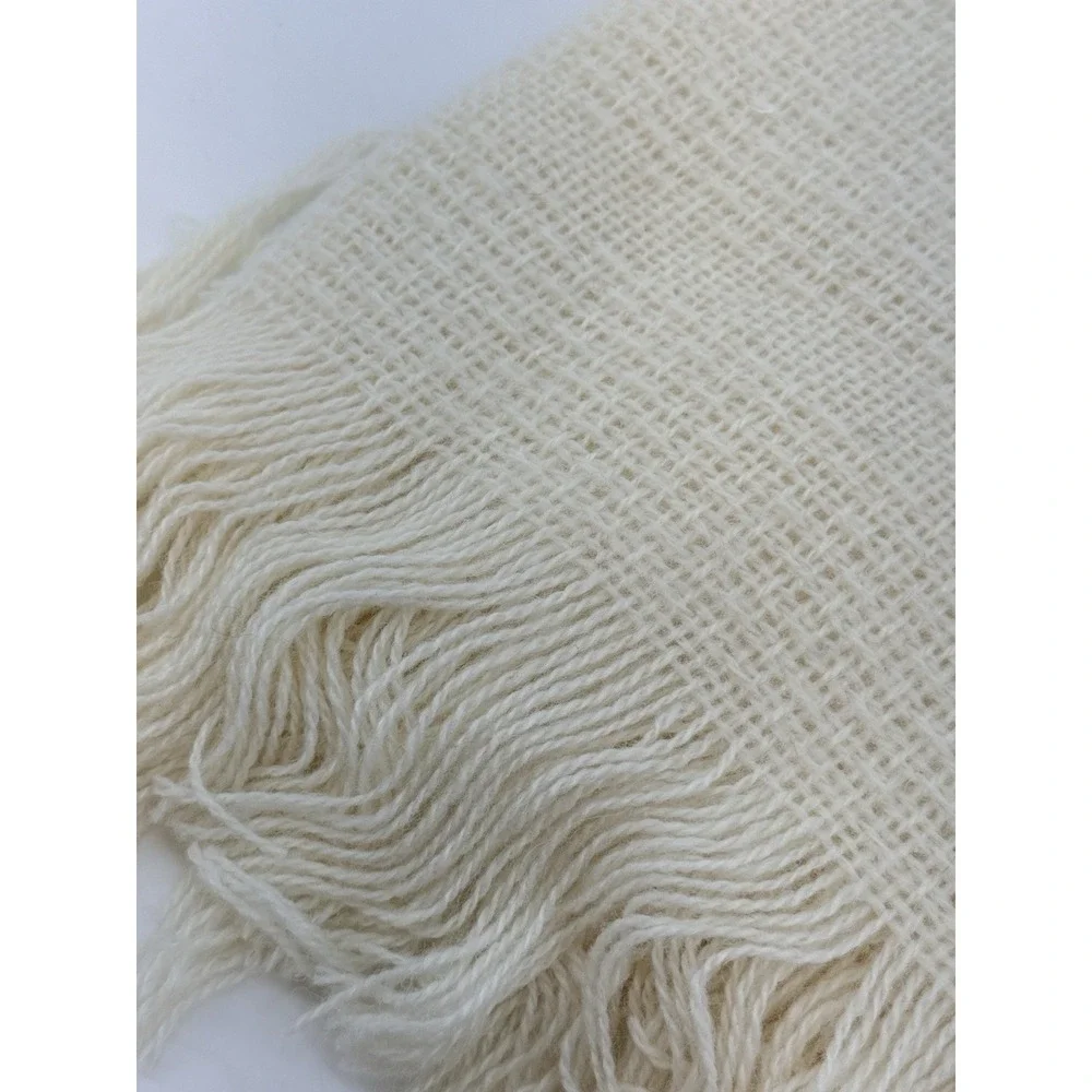 JC Penny Classic Wool Blend Cross Stitch Blanket Afghan Throw Size 50
